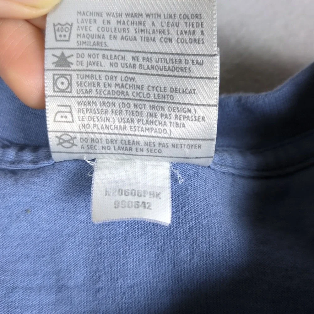 Vintage Nike Shirt Mens Large Blue Small Swoosh Embroidered Y2K Plain Basic Tee